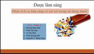 Bài Tập Dược Lâm Sàng 1