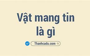 Vật Mang Tin Là Gì